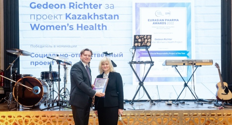 Социальный проект «Гедеон Рихтер Казахстан» удостоен награды Eurasian Pharma Awards 2022